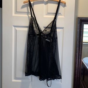 Beautiful soft lace in black lingerie